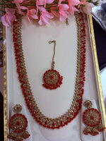 Load image into Gallery viewer, पोल्की लंबा हार सेट