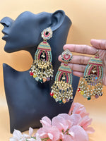 Load image into Gallery viewer, Simon Mirror Tikka Set Indian Jewerly
