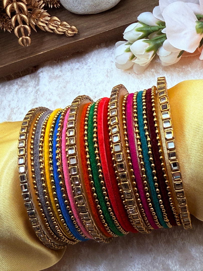 Multicolor Velevt Bangles