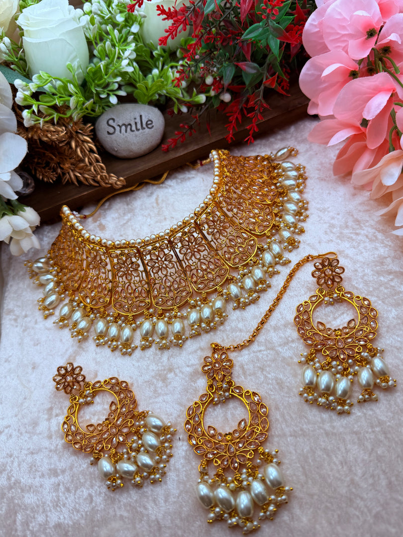 Zeenath Polki Choker Set