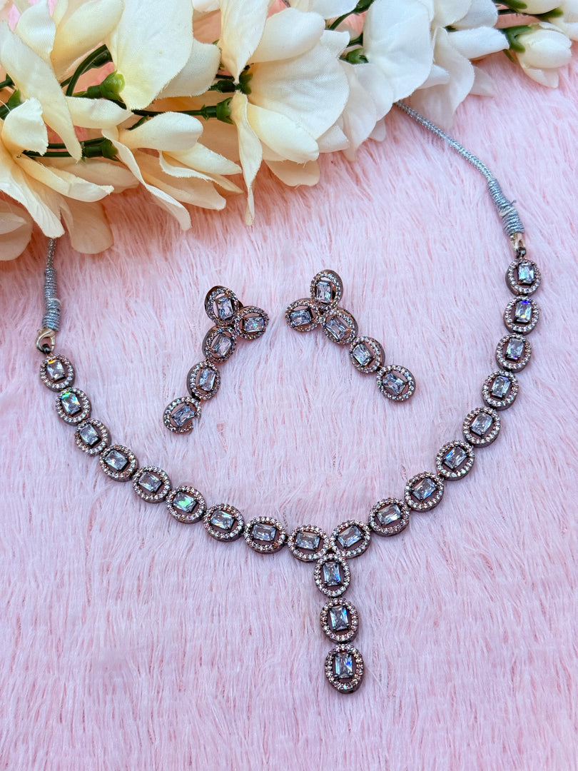 Ad Asiana Necklace set In Rose Gold