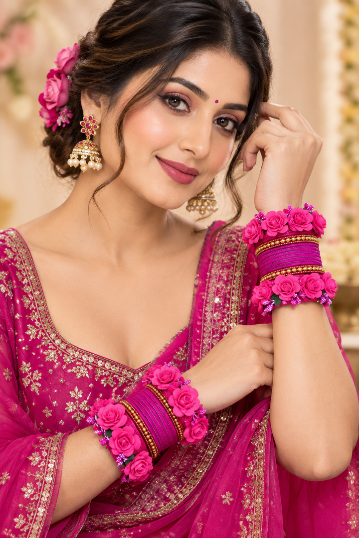 Floral Bridal Bangles