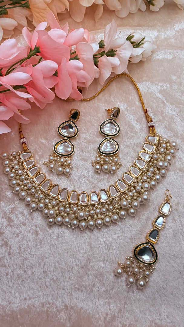 Apsara Mirror Kundan Necklace