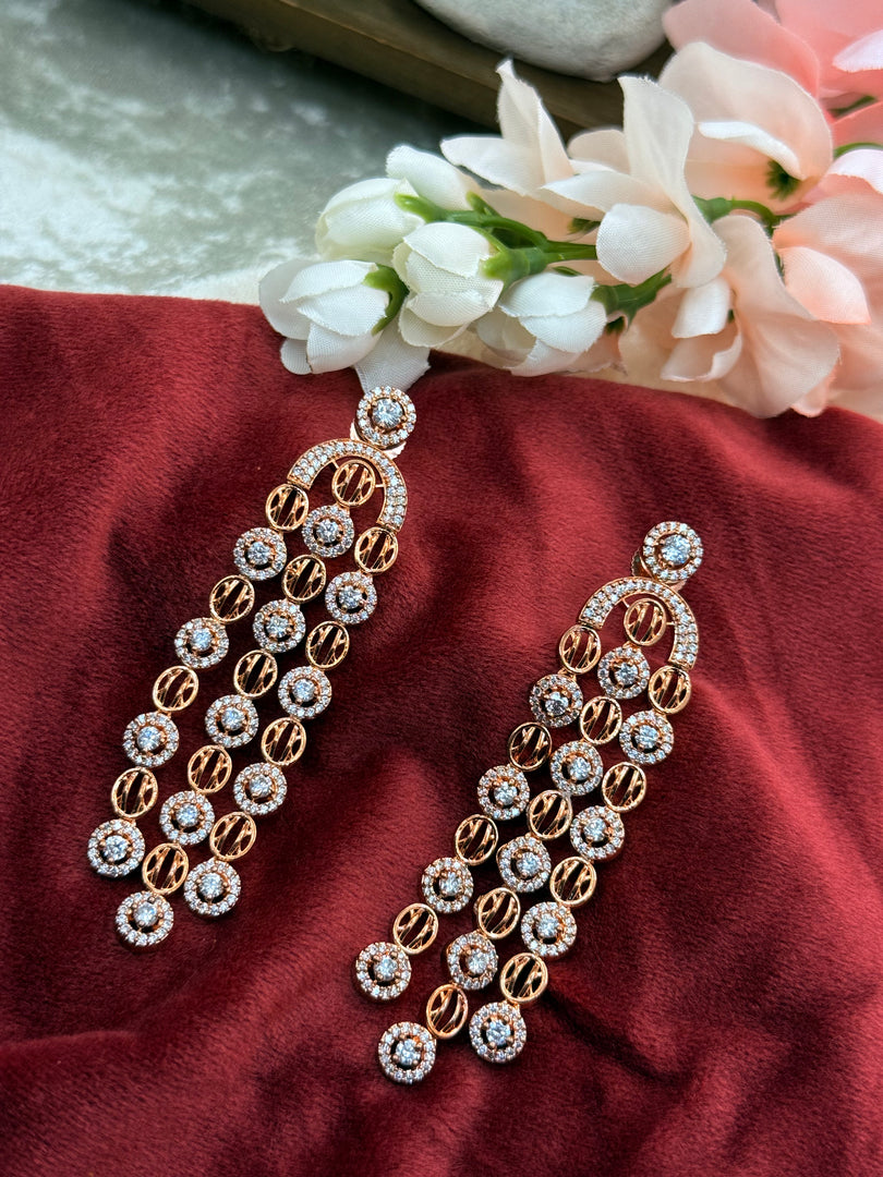 Rosegold long Hanging Earring