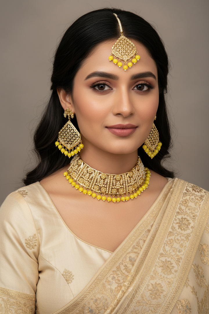Kavleen Jadau Indian Choker Set