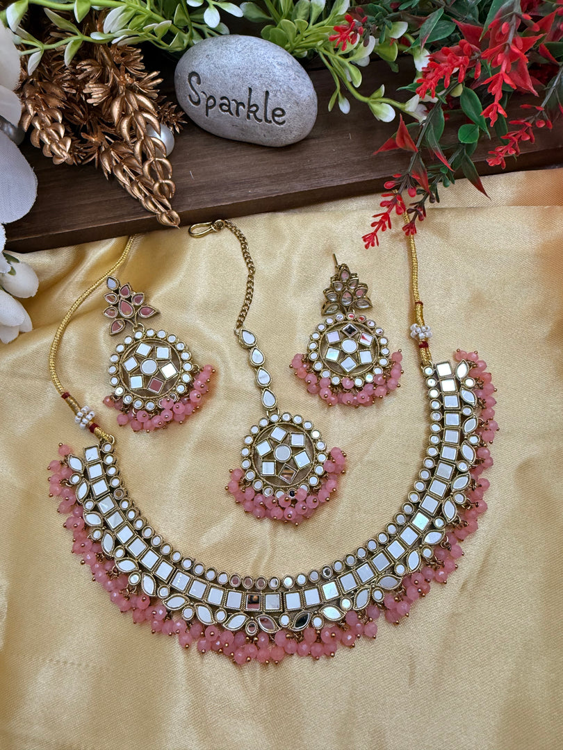 Kanchan Mirrror Necklace Set