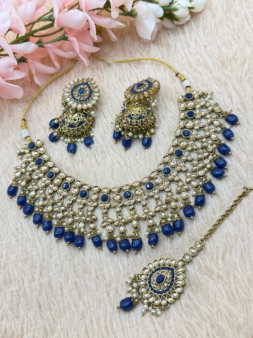 Insha Pearl Drop Polki Choker Set