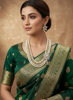 Load image into Gallery viewer, Beautiful White And Gold Pearl Mala Set
