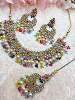 Load image into Gallery viewer, Ishita Polki Indian Choker Set
