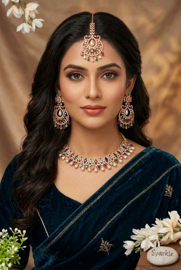 Olivia’S American Diamond Set In Rosegold