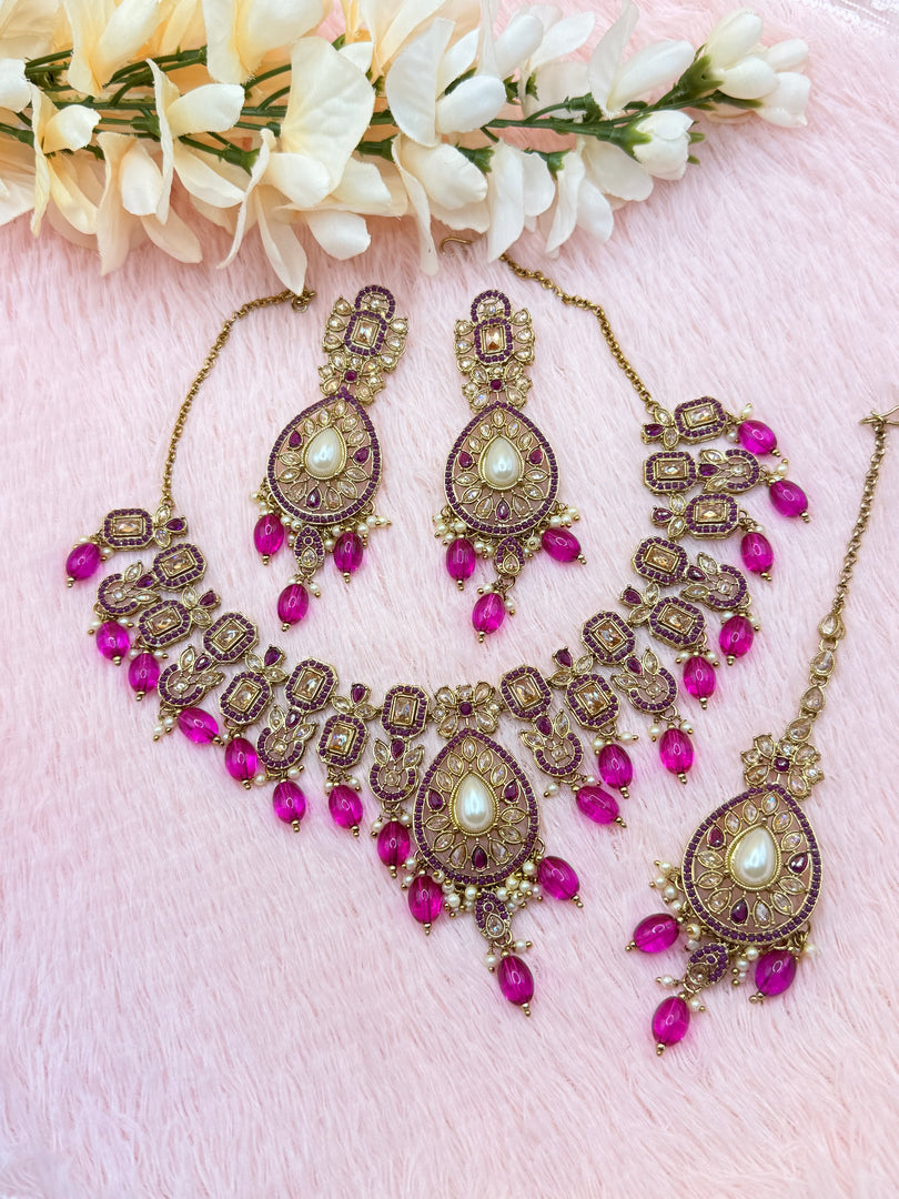 Jannat Polki Indian Necklace Set