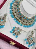 Load image into Gallery viewer, Firozi blue 
 Pakistani set
