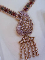 Load image into Gallery viewer, Peacock long Moissanite polki Necklace
