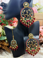 Load image into Gallery viewer, Advika Polki Tikka Maang Earring Set
