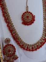 Load image into Gallery viewer, पोल्की लंबा हार सेट