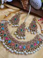 Load image into Gallery viewer, Shabnam Pakistani Style Necklace with tikka Earring set