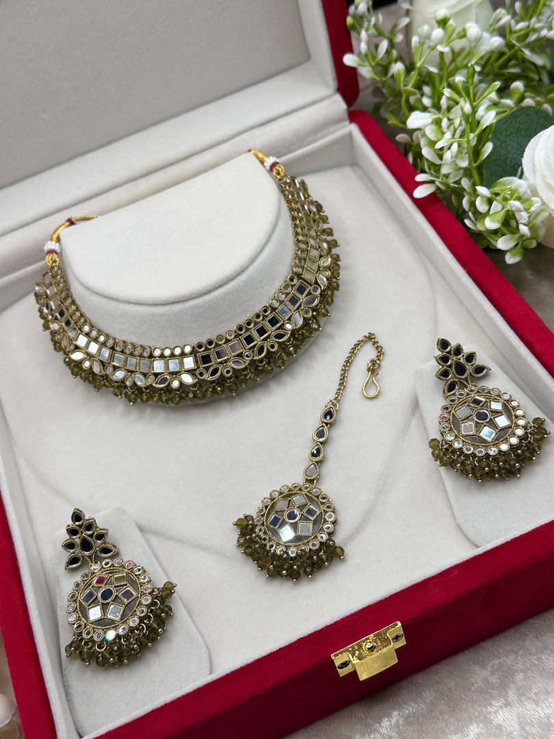 Kanchan Mirrror Necklace Set