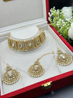 Load image into Gallery viewer, Bling Choker Set comes with Tikka Earring Set
