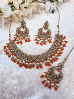 Load image into Gallery viewer, Ishita Polki Indian Choker Set
