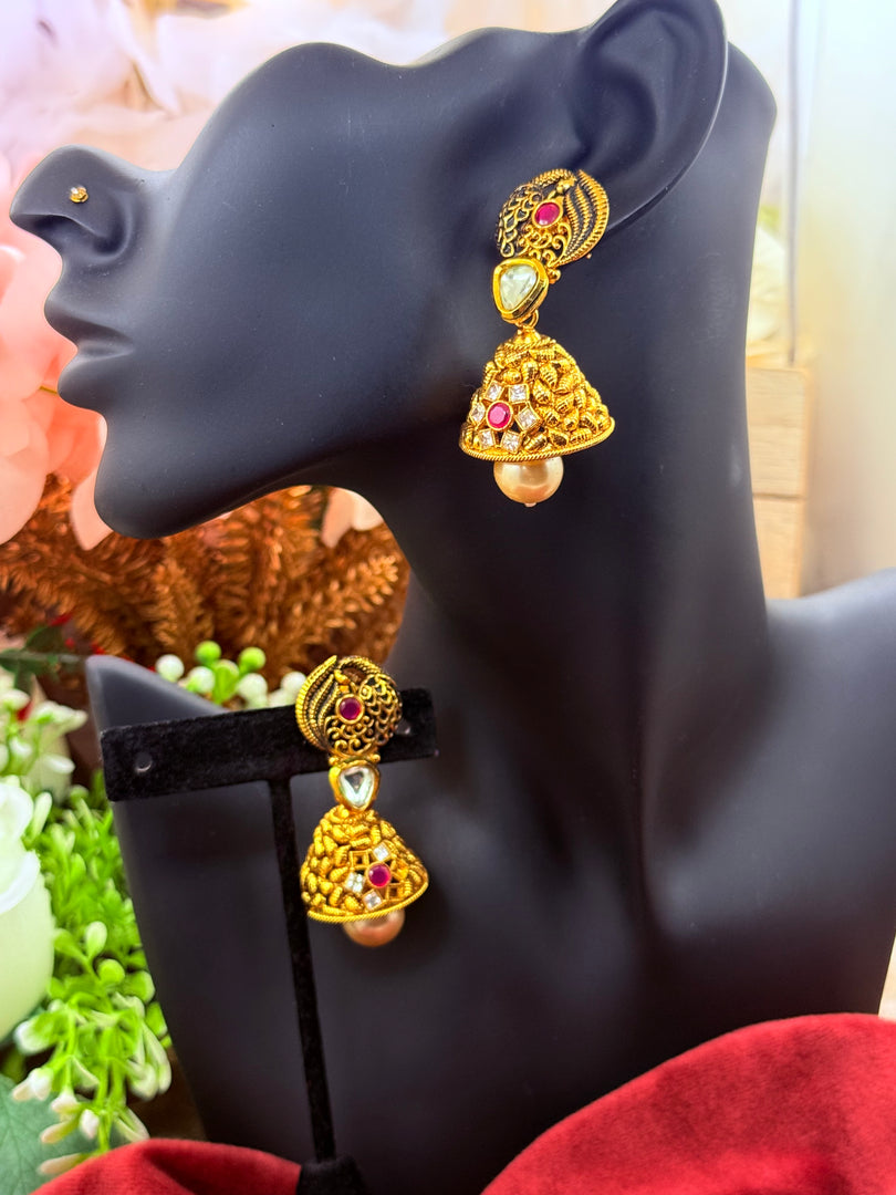 Gold plated jhumki