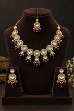 Load image into Gallery viewer, Crystal Kundan Suhani Necklace Set