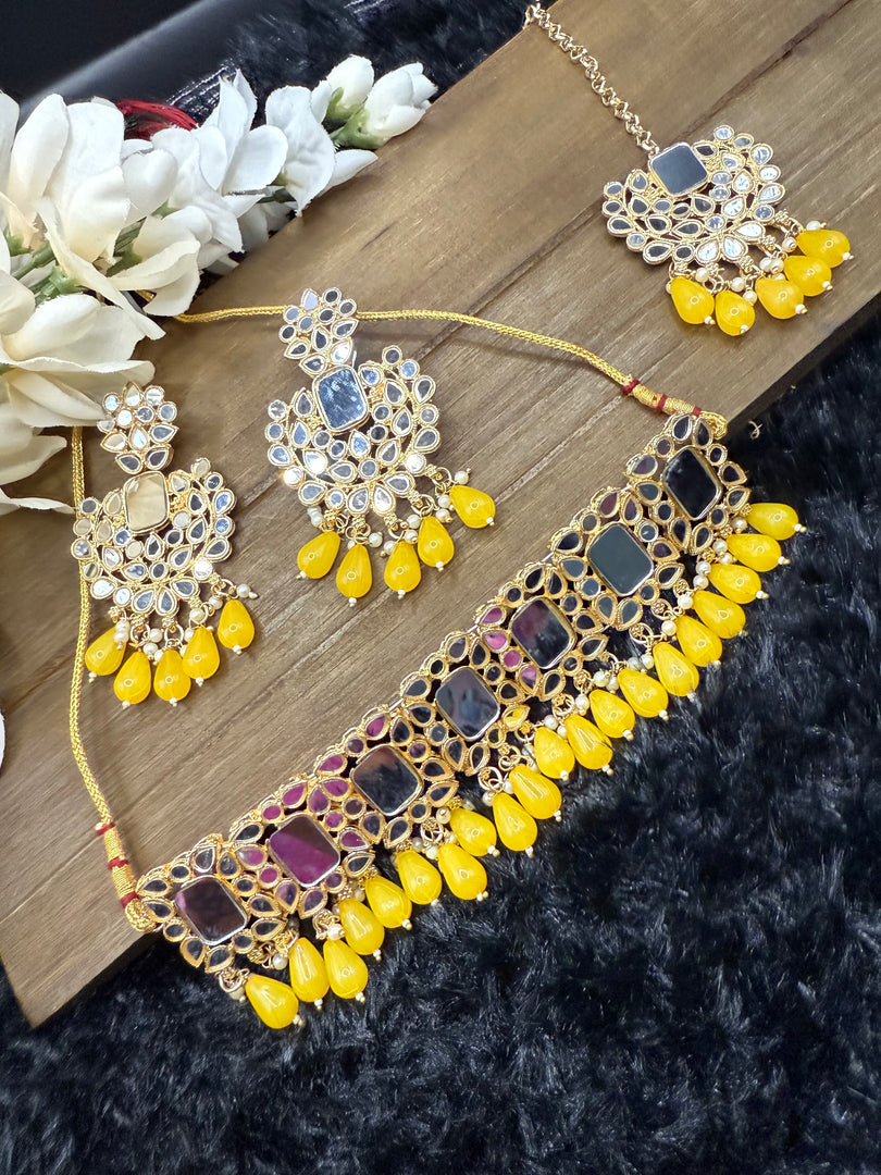 Jamila Mirror Choker Set