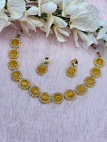 Load image into Gallery viewer, Jhansi Glass traditional kundan necklace set
