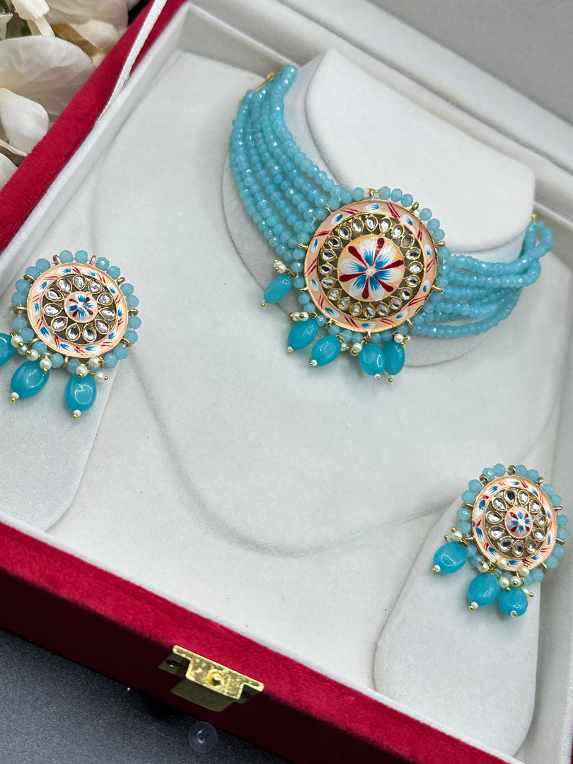 Meenakari Indian Choker Set