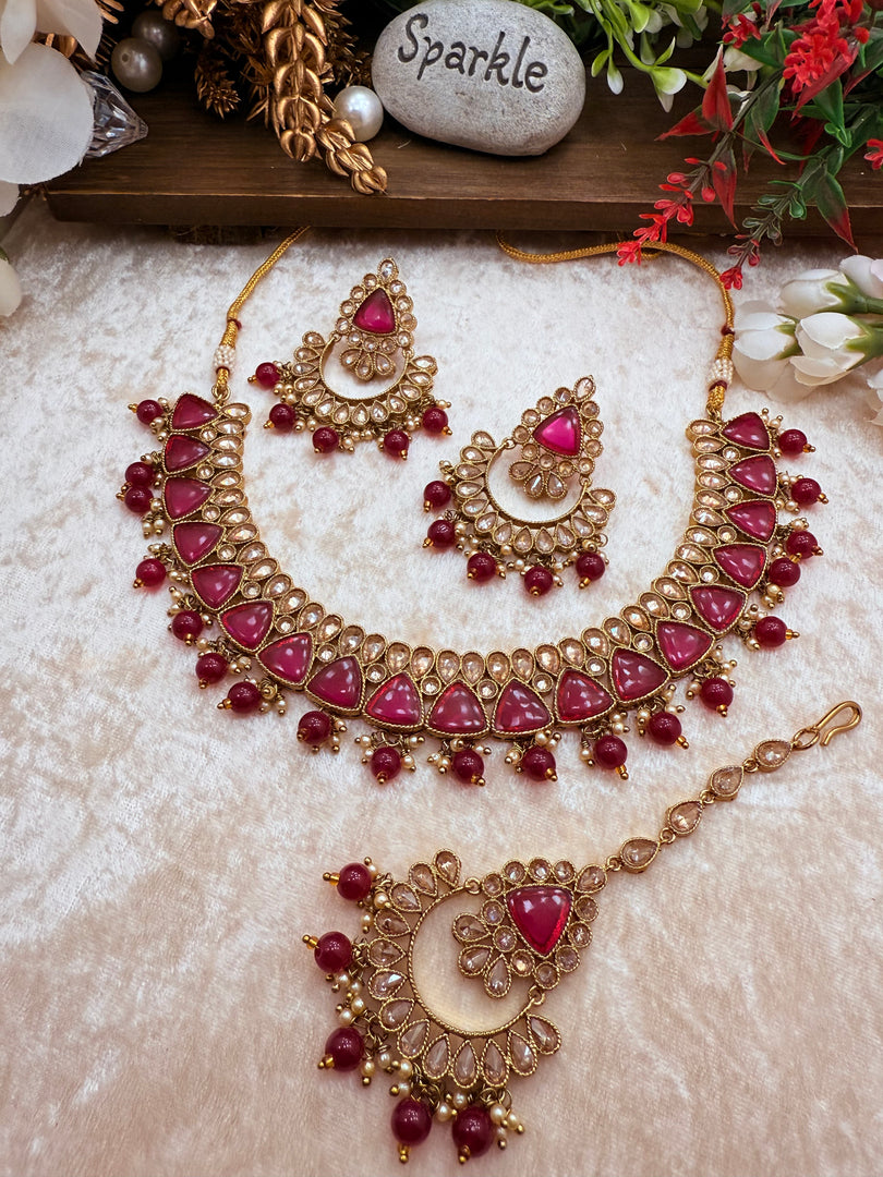 Diana Polki Necklace Set