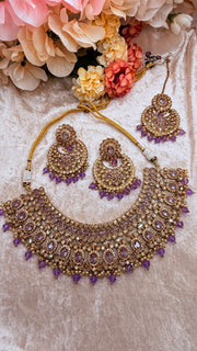 Meher lavender Necklace set