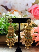 Load image into Gallery viewer, Elephant Victorian jhumki earrings