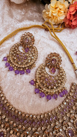 Load image into Gallery viewer, Meher lavender Necklace set