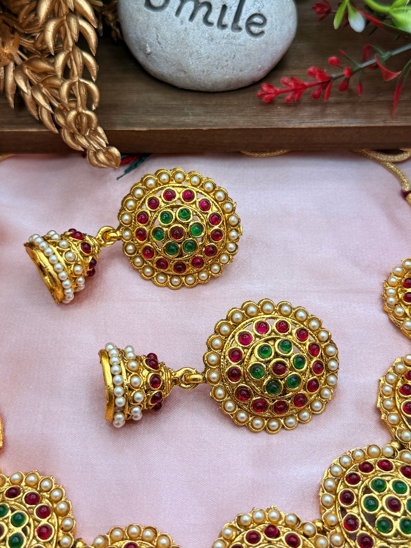 Antique Gold platted Multicolor choker