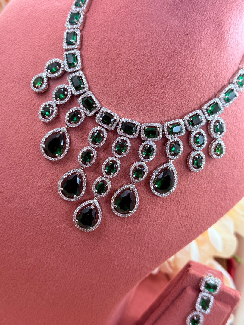 Emerald Green Necklace Set
