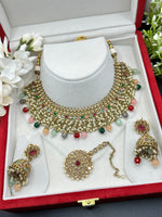 Load image into Gallery viewer, Harmeet Multi Color Polki Indian Choker Set
