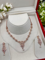 Load image into Gallery viewer, Shalin American Diamond Necklace set
