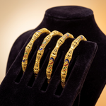 Load image into Gallery viewer, Peacock Design Gold Plated Bangles