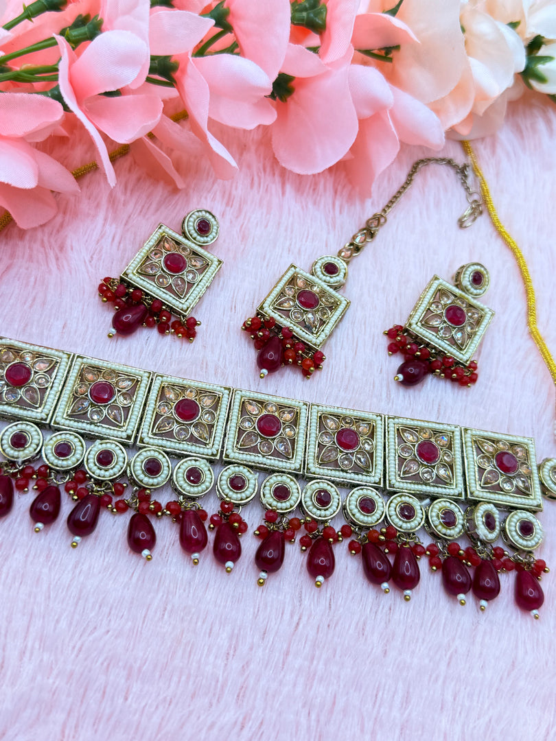 Kusum Polki Indian Choker Set