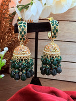 Load image into Gallery viewer, Jaslin Polki Jhumka Earrings