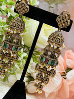 Load image into Gallery viewer, Elephant Victorian jhumki earrings