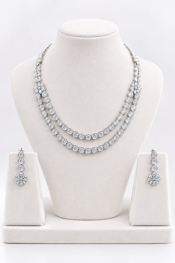 Double Line AD Silver set