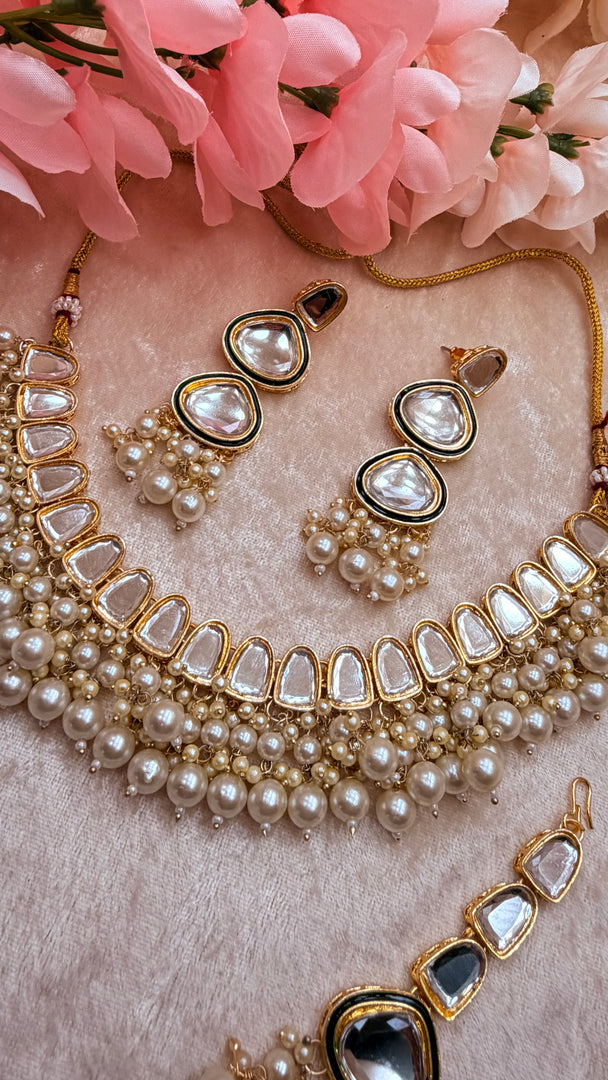 Apsara Mirror Kundan Necklace