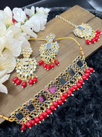 Load image into Gallery viewer, Jamila Mirror Choker Set
