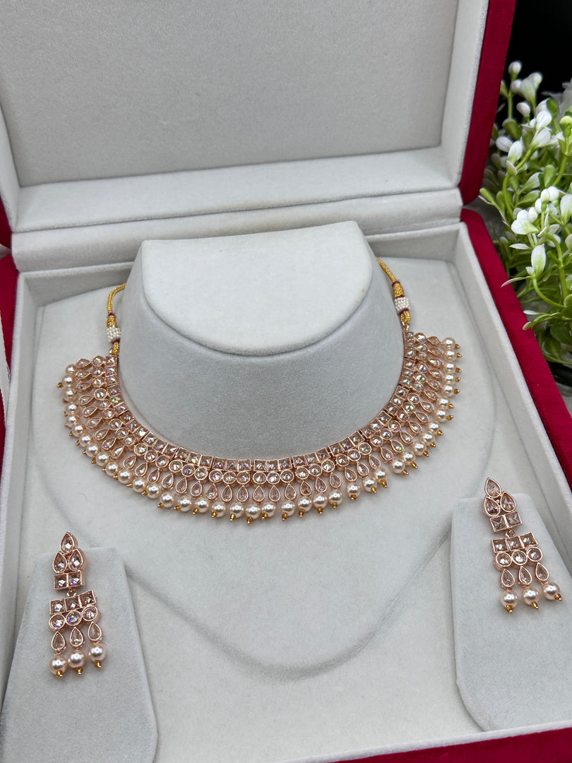 RoseGold Necklace Set