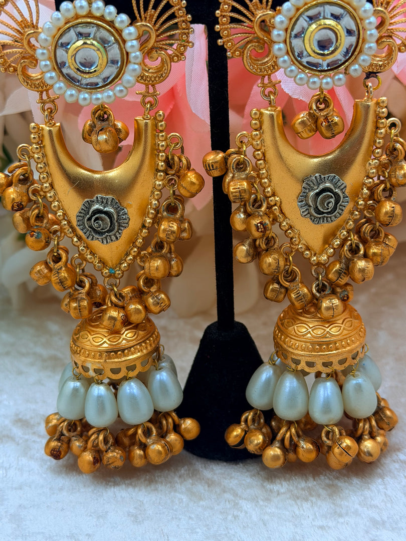 Golden Kashmiri jhumki