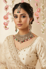 Load image into Gallery viewer, Multicolor Antique Gold crystal beads Necklace set