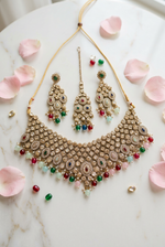 Load image into Gallery viewer, Multicolor Antique Gold crystal beads Necklace set