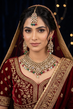Load image into Gallery viewer, Multicolor Antique Gold crystal beads Necklace set