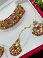 Load image into Gallery viewer, Bling Choker Set comes with Tikka Earring Set
