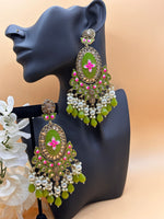 Load image into Gallery viewer, Lotus Meenakari Big Earring